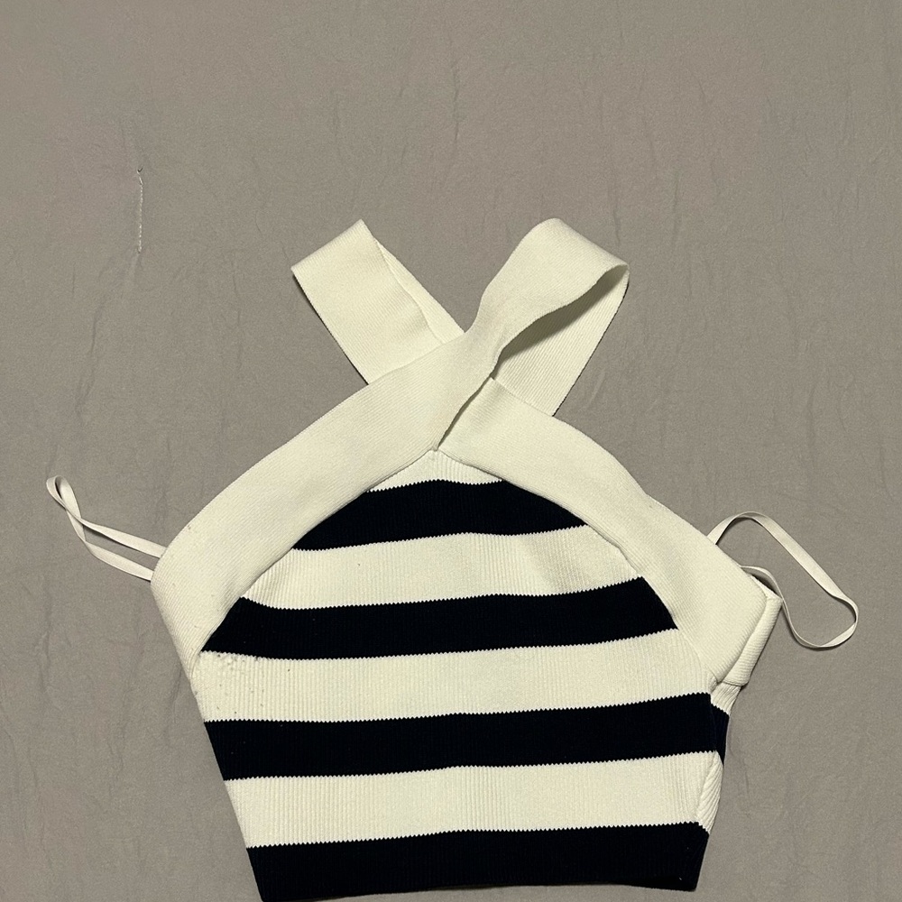 Aritzia BABATON Sculpt Knit Criss Cross Cropped Tank. Size XS
